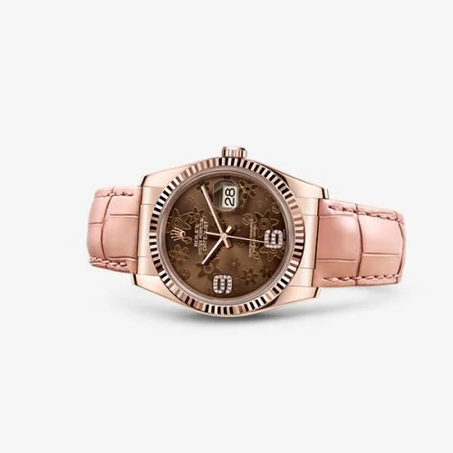 Rolex Datejust 36 Everose Strap Chocolate Floral 116135-0052