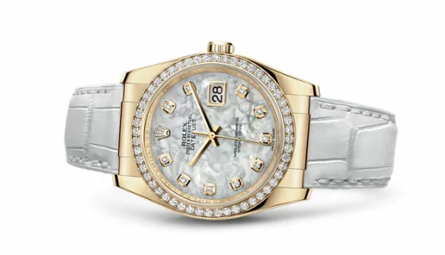 Rolex Datejust 36 Yellow Gold Diamond Strap Mother of Peaerl 116188-0091
