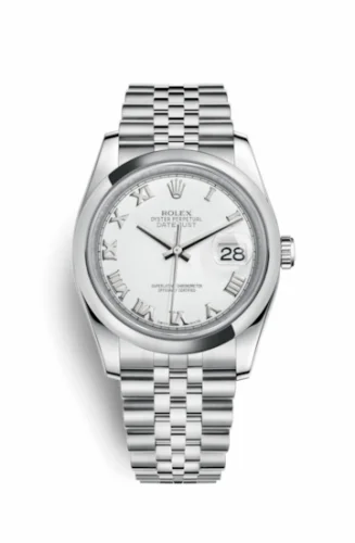 Rolex Datejust 36 Stainless Steel Domed / Jubilee / White Roman 116200-0070