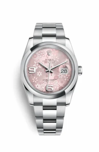 Rolex Datejust 36 Stainless Steel Domed / Oyster / Pink Floral 116200-0072