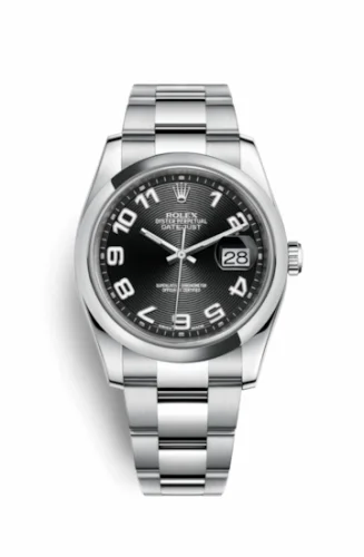 Rolex Datejust 36 Stainless Steel Domed / Oyster / Black Arabic 116200-0078
