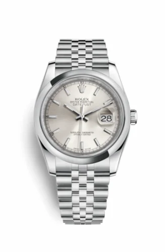 Rolex Datejust 36 Stainless Steel Domed / Jubilee / Silver 116200-0084