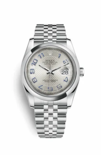 Rolex Datejust 36 Stainless Steel Domed / Jubilee / Silver Arabic 116200-0088