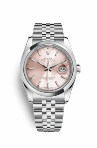 Rolex Datejust 36 Stainless Steel Domed / Jubilee / Pink 116200-0095