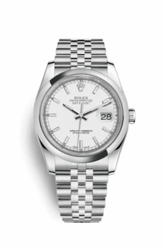Rolex Datejust 36 Stainless Steel Domed / Jubilee / White 116200-0100