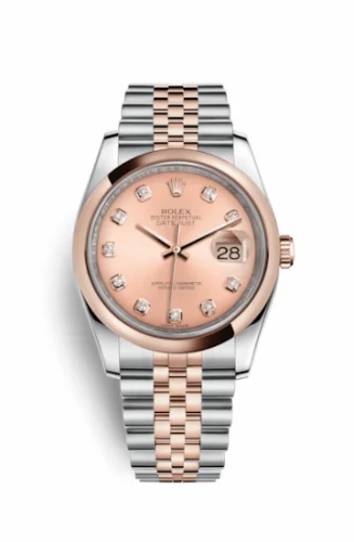 Rolex Datejust 36 Rolesor Everose Domed / Jubilee / Pink Diamond 116201-0064