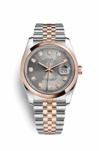 Rolex Datejust 36 Rolesor Everose Domed / Jubilee / Steel Diamond 116201-0065