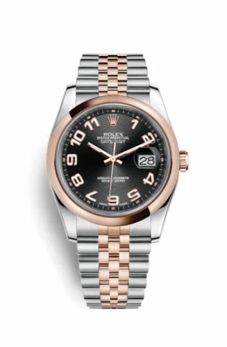 Rolex Datejust 36 Rolesor Everose Domed / Jubilee / Black Arabic 116201-0069