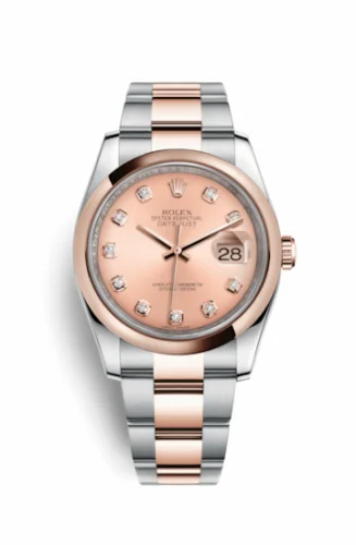 Rolex Datejust 36 Rolesor Everose Domed / Oyster / Pink Diamond 116201-0081