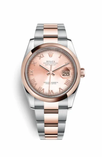 Rolex Datejust 36 Rolesor Everose Domed / Oyster / Pink Roman 116201-0088