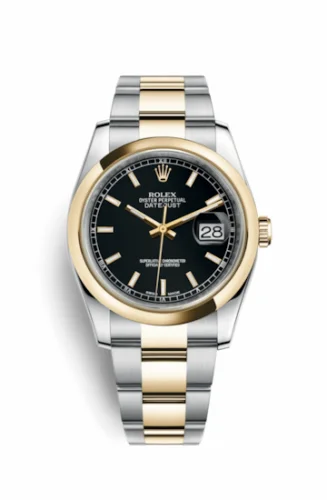 Rolex Datejust 36 Rolesor Yellow Domed / Oyster / Black 116203-0126