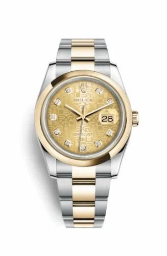 Rolex Datejust 36 Rolesor Yellow Domed / Oyster / Champagne Computer 116203-0129