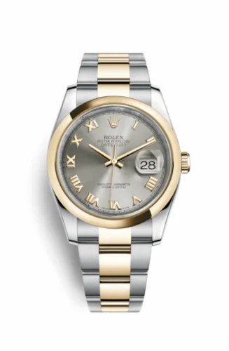 Rolex Datejust 36 Rolesor Yellow Domed / Oyster / Steel Roman 116203-0137