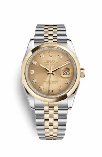 Rolex Datejust 36 Rolesor Yellow Domed / Jubilee / Champagne Diamonds 116203-0140