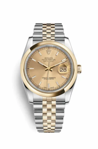 Rolex Datejust 36 Rolesor Yellow Domed / Jubilee / Champagne 116203-0142