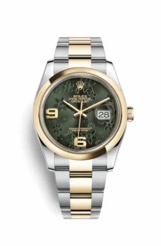 Rolex Datejust 36 Rolesor Yellow Domed / Oyster / Green Floral 116203-0147