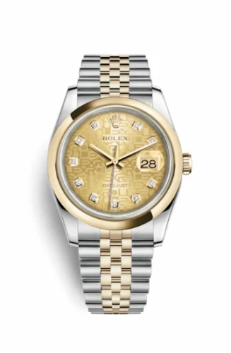 Rolex Datejust 36 Rolesor Yellow Domed / Jubilee / Champagne Computer 116203-0173