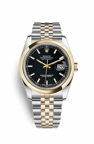 Rolex Datejust 36 Rolesor Yellow Domed / Jubilee / Black 116203-0174