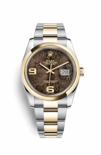 Rolex Datejust 36 Rolesor Yellow Domed / Oyster / Bronze Floral 116203-0188