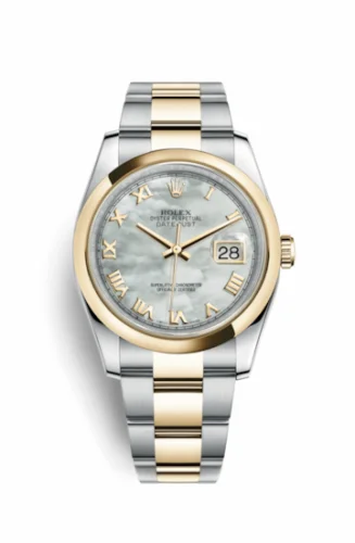 Rolex Datejust 36 Rolesor Yellow Domed / Oyster / MOP Roman 116203-0190