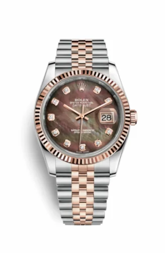 Rolex Datejust 36 Rolesor Everose Fluted / Jubilee / Black MOP 116231-0061