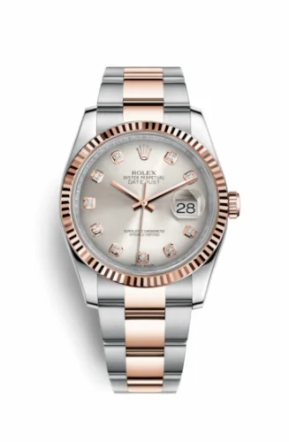 Rolex Datejust 36 Rolesor Everose Fluted / Oyster / Pink Diamonds 116231-0074
