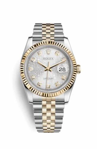 Rolex Datejust 36 Rolesor Yellow Fluted / Jubilee / Silver Computer 116233-0156
