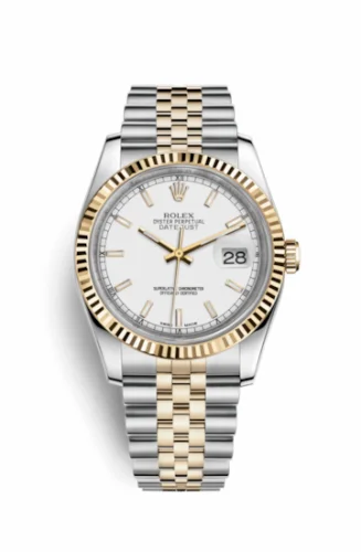 Rolex Datejust 36 Rolesor Yellow Fluted / Jubilee / White 116233-0200