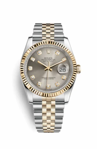 Rolex Datejust 36 Rolesor Yellow Fluted / Jubilee / Steel Diamonds 116233-0205