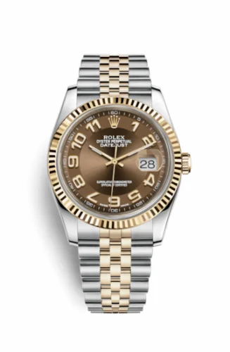 Rolex Datejust 36 Rolesor Yellow Fluted / Jubilee / Bronze Arabic 116233-0209