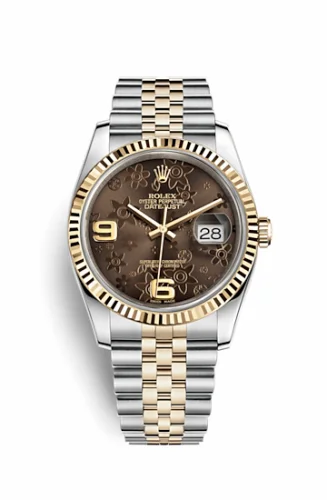 Rolex Datejust 36 Rolesor Yellow Fluted / Jubilee / Bronze Floral 116233-0213