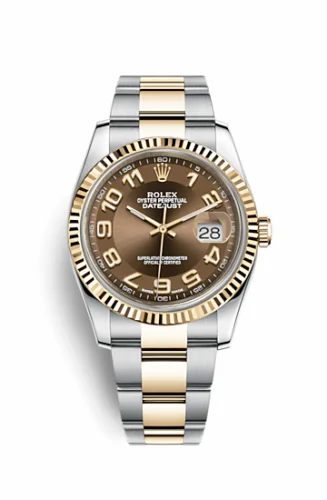 Rolex Datejust 36 Rolesor Yellow Fluted/ Oyster / Bronze Arabic 116233-0220