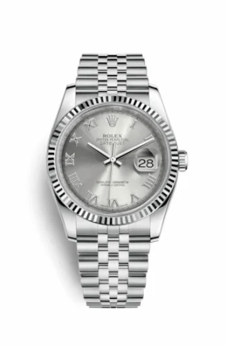 Rolex Datejust 36 Stainless Steel Fluted / Jubilee / Rhodium Roman 116234-0081