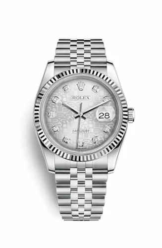 Rolex Datejust 36 Stainless Steel Fluted / Jubilee / Silver Computer 116234-0087