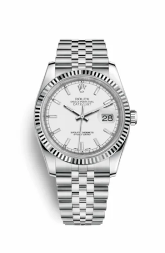 Rolex Datejust 36 Stainless Steel Fluted / Jubilee / White 116234-0088