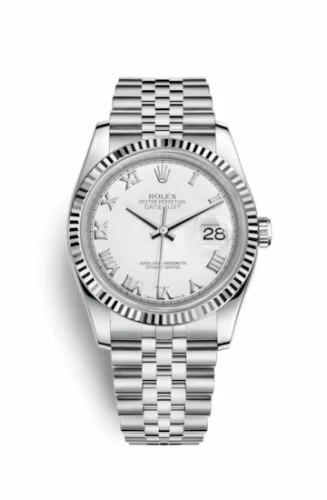 Rolex Datejust 36 Stainless Steel Fluted / Jubilee / White Roman 116234-0089