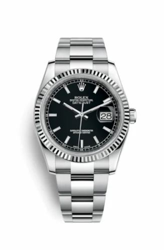 Rolex Datejust 36 Stainless Steel Fluted / Oyster / Black 116234-0091