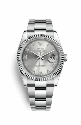 Rolex Datejust 36 Stainless Steel Fluted / Oyster / Rhodium Roman 116234-0092