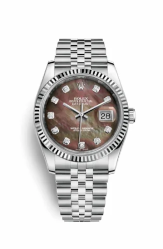 Rolex Datejust 36 Stainless Steel Fluted / Jubilee / Brown MOP 116234-0105