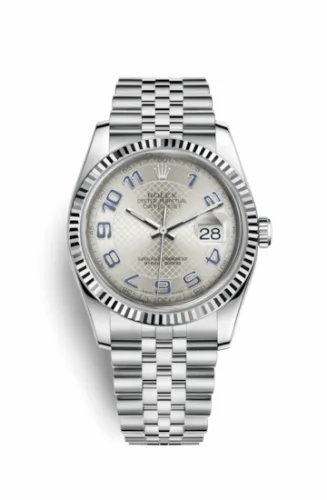 Rolex Datejust 36 Stainless Steel Fluted / Jubilee / Silver Arabic 116234-0115