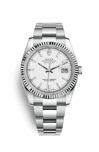 Rolex Datejust 36 Stainless Steel Fluted / Oyster / White 116234-0127