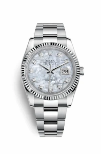Rolex Datejust 36 Stainless Steel Fluted / Oyster / Pink MOP 116234-0130