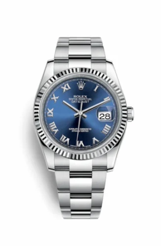 Rolex Datejust 36 Stainless Steel Fluted / Oyster / Blue Roman 116234-0133