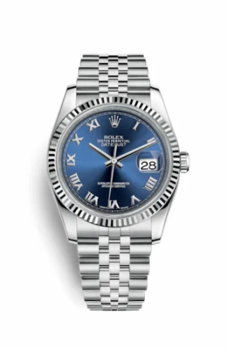 Rolex Datejust 36 Stainless Steel Fluted / Jubilee / Blue Roman 116234-0141