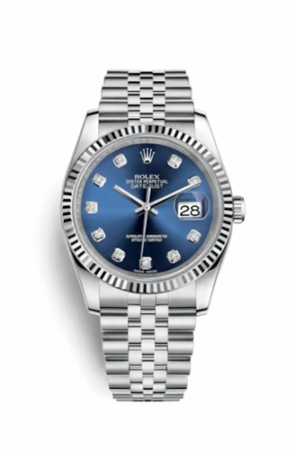 Rolex Datejust 36 Stainless Steel Fluted / Jubilee / Blue Diamond 116234-0142