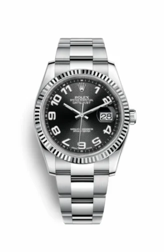 Rolex Datejust 36 Stainless Steel Fluted / Oyster / Black Arabic 116234-0147
