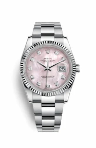 Rolex Datejust 36 Stainless Steel Fluted / Oyster / Pink MOP 116234-0150