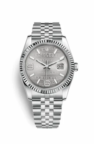 Rolex Datejust 36 Stainless Steel Fluted / Jubilee / Rhodium Wave 116234-0159