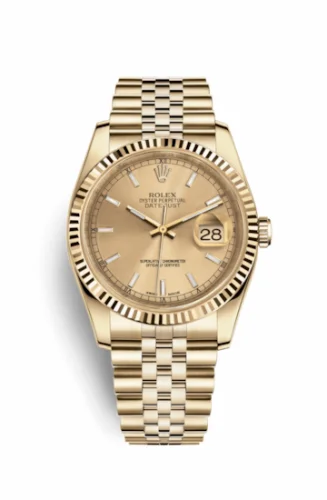 Rolex Datejust 36 Yellow Gold Fluted / Jubilee / Champagne 116238-0059
