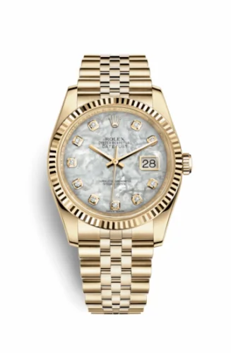 Rolex Datejust 36 Yellow Gold Fluted / Jubilee / MOP 116238-0062